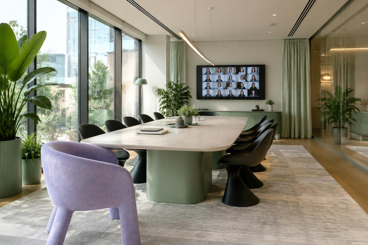 Espace de réunion contemporain